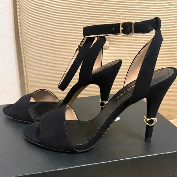 🔥NWT COACH Women's Regina Ankle Strap Sandals in Black - Size 8.5 - Picture 3 of 16